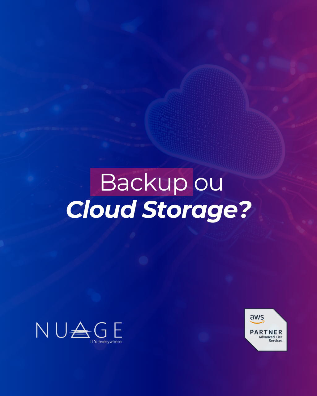 Back up ou cloud storage